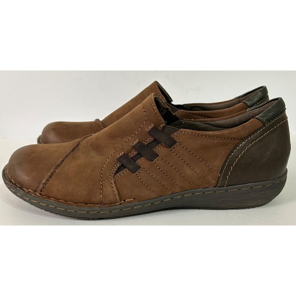 Earth Origins Men's Brown Leather Slip-On Casual Comfortable Shoes Size 11W - Picture 2 of 9